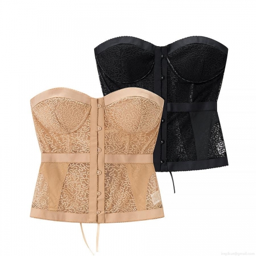 Sexy Strapless Lace Corset Top For Women Vintage Fishbone Bustier With Hook And Eye Closure Slim Fit Body Shaper For Party Clubwear Night Out