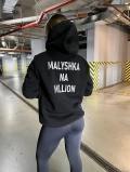 Women's Oversized Letter Print Hoodie 100% Cotton Long Sleeve Pullover High Street Style Sweatshirt Casual Hooded Jumper Autumn Winter Women Streetwear