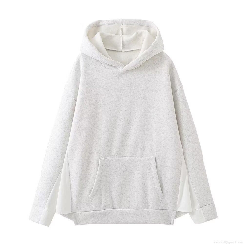 Women's Hooded Pullover Sweatshirt Contrast Patchwork Long Sleeve Hoodies With Kangaroo Pocket Loose Fit Casual Streetwear Top Women's Hooded Pullover Sweatshirt Contrast Patchwork Long Sleeve Hoodies With Kangaroo Pocket Loose Fit Casual Streetwear Top