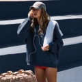 Women's Oversized Sweatshirt Crewneck Drop Shoulder Long Sleeve Pullover Solid Color Athletic Casual Loose Fit Fleece Fashion Workout T-Shirt Top