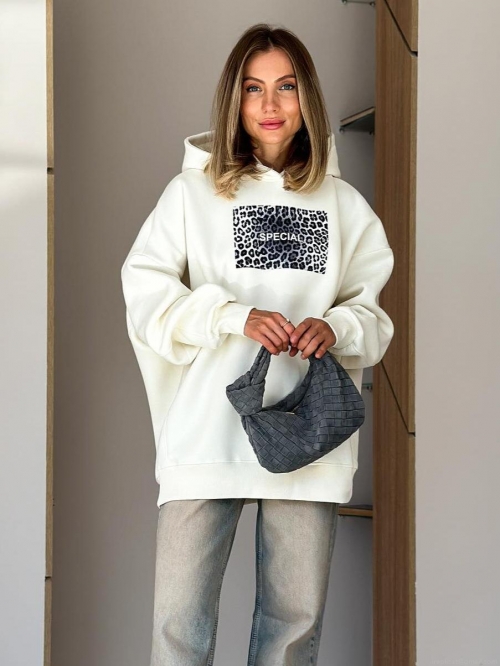 Women's Oversized Leopard Print Patchwork Hoodie Cotton Blend Long Sleeve Letter Printed Pullover Sweatshirt Streetwear Casual Loose Top Women's Oversized Leopard Print Patchwork Hoodie Cotton Blend Long Sleeve Letter Printed Pullover Sweatshirt Streetwear Casual Loose Top