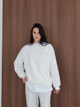 Women's American Retro White Round Neck Sweatshirt 100% Cotton Loose Oversized Letter Print Long Sleeve Pullover Top For Streetwear Autumn Spring Women's American Retro White Round Neck Sweatshirt 100% Cotton Loose Oversized Letter Print Long Sleeve Pullover Top For Streetwear Autumn Spring