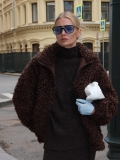 Women's Warm Polar Fleece Jacket Oversized Half-Zip Long Sleeve Cotton Polyester Blend Solid Color Sweatshirt Coat For Winter Outdoor Casual Streetwear