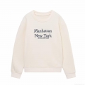 Women's Casual Fleece Lined Sweatshirt And Joggers Set Manhattan Letter Embroidery Round Neck Long Sleeve Pullover Top And Elastic Waist Drawstring Sweatpants Two Piece Tracksuit Streetwear Outfit