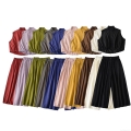 Women's Casual Two-Piece Vest Pants Set Stand Collar Sleeveless Vest High Waist Drawstring Wide Leg Pants Polyester Outdoor Streetwear Sweatsuit