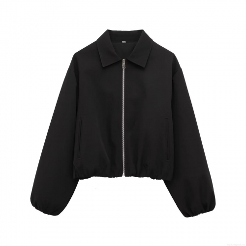 Women's Two Piece Set Solid Color Polyester Long Sleeve Zipper Jacket and High Waist Straight Leg Pants Casual Suit Streetwear Tracksuit
