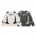 Women's Loose Knitted Pullover Sweater Geometric Abstract Pattern Round Neck Long Sleeve Casual Commuter Streetwear Style Knitwear For Autumn Winter
