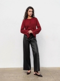Women's Knitted Cardigan Sweater With Tassel Sleeve Detail Round Neck Single Breasted Short Knitwear Top Fall Winter Fashion Coat