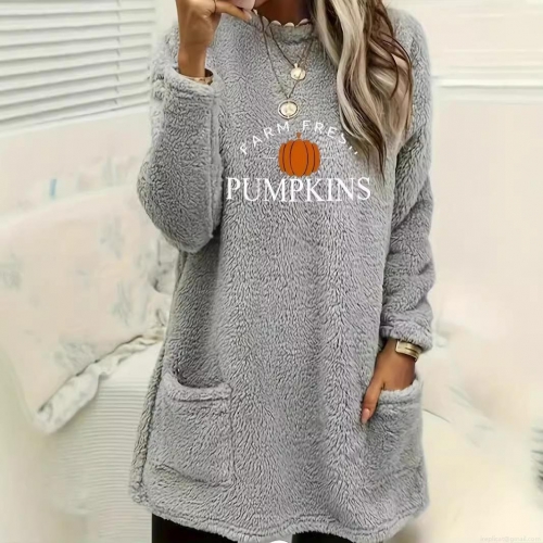 Women's Casual Sherpa Fleece Sweatshirt Long Sleeve Pullover With Pockets Loose Fit Fuzzy Tunic Top Christmas Halloween Graphic Print Fall Winter Warm Women's Casual Sherpa Fleece Sweatshirt Long Sleeve Pullover With Pockets Loose Fit Fuzzy Tunic Top Christmas Halloween Graphic Print Fall Winter Warm