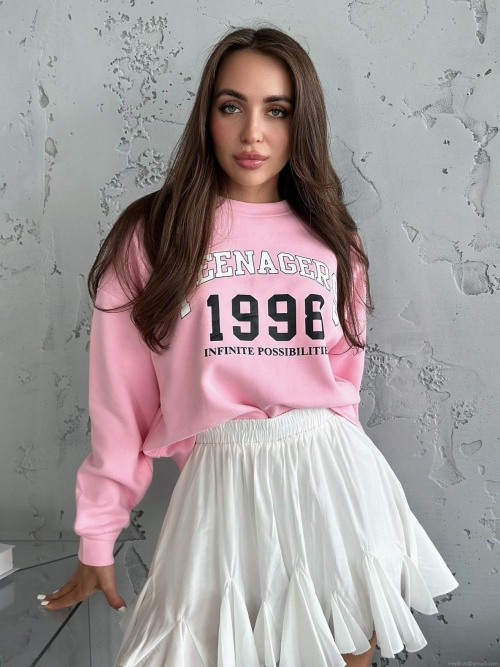Women's Sweatshirt Loose Cotton Pullover Round Neck Long Sleeve 1998 Letter Printed Streetwear Casual Fashion Comfortable Top For Women Teenagers Women's Sweatshirt Loose Cotton Pullover Round Neck Long Sleeve 1998 Letter Printed Streetwear Casual Fashion Comfortable Top For Women Teenagers