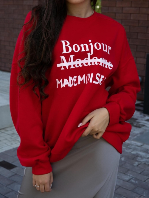 Women's Casual Oversized Letter Print Sweatshirt Fashion Round Neck Long Sleeve Pullover Cotton Blend Streetwear Top For Autumn Ladies Women's Casual Oversized Letter Print Sweatshirt Fashion Round Neck Long Sleeve Pullover Cotton Blend Streetwear Top For Autumn Ladies