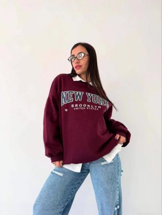 Women's American Retro Letter Print Sweatshirt 95% Cotton Loose Fit Crew Neck Long Sleeve Pullover New York Brooklyn Graphic Streetwear Daily Casual Jumper Tops Women's American Retro Letter Print Sweatshirt 95% Cotton Loose Fit Crew Neck Long Sleeve Pullover New York Brooklyn Graphic Streetwear Daily Casual Jumper Tops