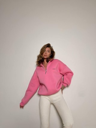 Women's 100% Cotton Half-Zip Sweatshirt Oversized Long Sleeve Letter Embroidery Casual Pullover Sporty Streetwear Autumn Winter Warm Top Women's 100% Cotton Half-Zip Sweatshirt Oversized Long Sleeve Letter Embroidery Casual Pullover Sporty Streetwear Autumn Winter Warm Top