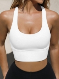Women's Slim Fit Ribbed Knit Tank Top 925 Viscose Elastane High Elastic U-Neck Racerback Sports Vest For Yoga Fitness Casual Summer Streetwear