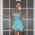 Women's Sexy Sheer Lace Patchwork Halter Neck Tank Top Summer Sleeveless Perspective Slim Fit Crop Top For Party Clubwear Date Streetwear