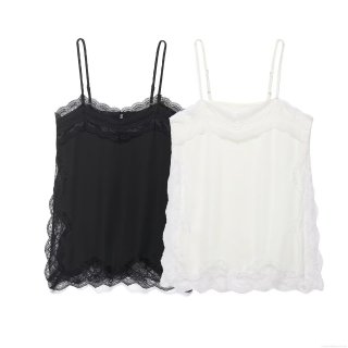 Women's Lace Splicing Camisole Satin Texture V Neck Adjustable Strap Sexy Sleeveless Tank Top For Summer Casual Streetwear Party Ladies