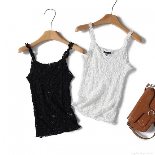 Women's Sexy Lace Floral Camisole V-Neck Slim Fit Tank Top Cotton Blend Hollow Out Sleeveless Inner Wear For Summer Party Clubwear