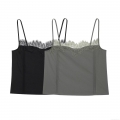 Women's Sexy Lace Camisole Slim Fit Spaghetti Strap Tank Top Eyelash Lace Trim Polyester Plain Summer Street Style Clubwear Daily Wear