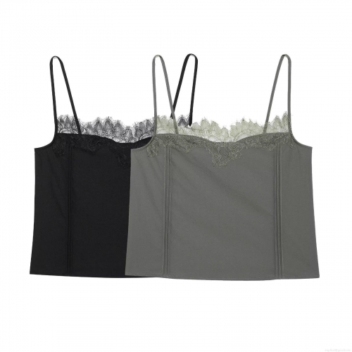 Women's Sexy Lace Camisole Slim Fit Spaghetti Strap Tank Top Eyelash Lace Trim Polyester Plain Summer Street Style Clubwear Daily Wear Women's Sexy Lace Camisole Slim Fit Spaghetti Strap Tank Top Eyelash Lace Trim Polyester Plain Summer Street Style Clubwear Daily Wear
