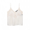 Women's Sexy Satin Lace Splicing Camisole Tank Top Adjustable Straps V-Neck Pure Desire Style Sleeveless Top for Party Clubwear Casual Elegant Summer Vest