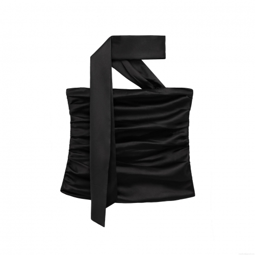 Women Sexy Halter Ruched Satin Tank Top Cowl Neck Irregular Hem Sleeveless Faux Silk Backless Camisole For Party Summer Dating Lady Women Sexy Halter Ruched Satin Tank Top Cowl Neck Irregular Hem Sleeveless Faux Silk Backless Camisole For Party Summer Dating Lady