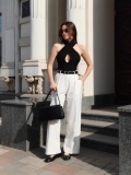 Women Sexy Crisscross Halter Neck Top Cotton Blend Sleeveless Slim Fit Summer Streetwear Solid Color Party Vest Women Clothing