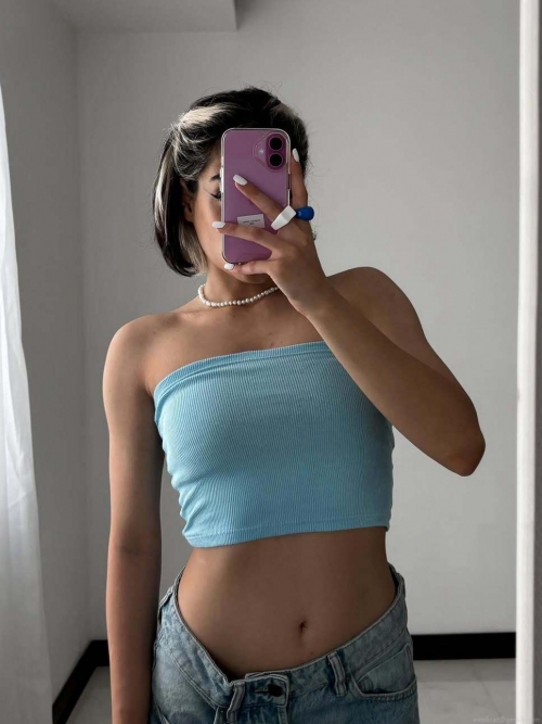Women's Sexy Ribbed Tube Top Cotton Blend Sleeveless Crop Tank Top Vintage Solid Color Strapless Base Layer Top For Summer Streetwear Hot Girl Style Women's Sexy Ribbed Tube Top Cotton Blend Sleeveless Crop Tank Top Vintage Solid Color Strapless Base Layer Top For Summer Streetwear Hot Girl Style