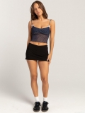 Women's Polka Dot Camisole Mesh See-Through Crop Top With Bows Sexy Y2K Sleeveless Tank Top Summer Party Clubwear
