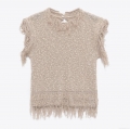 Women's Sleeveless Knit Vest Top Polyester Tassel Decoration Round Neck Casual Tank Top Autumn Winter Trendy Street Style Outerwear Knitted Waistcoat