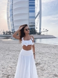 Women's 3D Flower Camisole Top Elegant Satin Polyester Slim Fit Backless Lace Up Tank Top For Vacation Beach Party Streetwear