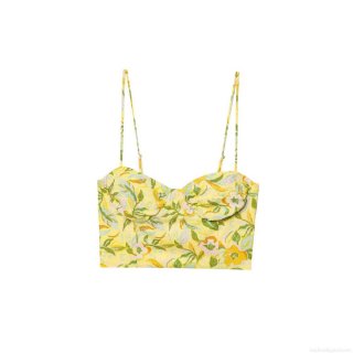 Women's Summer Floral Print Spaghetti Strap Camisole Sweetheart Neck Corset Style Crop Top Polyester Backless Streetwear Fashion For Women Daily Vacation Beachwear
