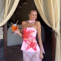 Women's Sexy Lily Floral Print Halter Tube Top Backless Summer Vacation Slim Fit Sleeveless Camisole Polyester Spandex Clubwear Party Top