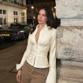 Women's Sexy Tie-Up Slim Fit Long Sleeve Blouse Solid Color Polyester Satin Polo Neck Chic Streetwear Top For Party Dating Women Clothing