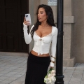 Women's Sexy Lace Trim Square Neck Long Sleeve Top French Vintage Bow Tie Front Slim Fit Crop T-Shirt White Black Streetwear Party Clothing