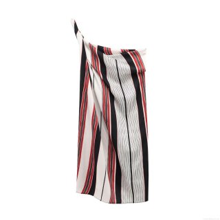 Women's Sexy One Shoulder Asymmetrical Stripe Print Top Fashion Red Black White Color Block Slim Fit Sleeveless Polyester Tank Top For Party Clubwear