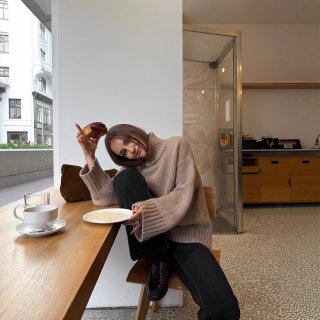 Women's Oversized High Neck Knit Sweater Casual Loose Warm Solid Color Pullover Top Elegant Minimalism Office Lady Streetwear Soft Polyester Blend Winter Autumn Jumper