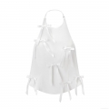 Women's Sexy Halter Neck Backless Top With Multiple Satin Bows White Polyester Slim Fit Camisole For Summer Party Streetwear Clubwear