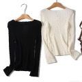 Women's Popcorn Texture Long Sleeve T-Shirt Viscose Polyester Blend Boat Neck Slim Fit Ruched Bubble Knit Top For Daily Casual Wear