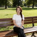 Women's Polyester Lace Patchwork Short Sleeve T-Shirt Slim Fit Corset Style Round Neck Casual Streetwear Tee Top for Date Night