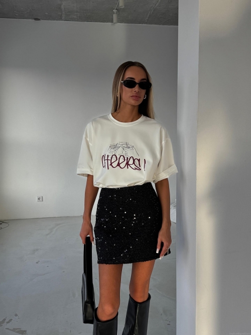 Women's Short Sleeve T-Shirt Cotton Breathable Cheers Letter Print Top For Summer Streetwear Daily Wear Loose Fit Round Neck Casual Tee