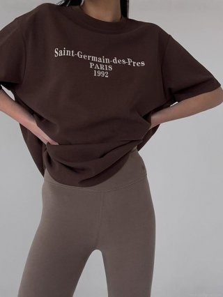 Unisex Oversized T-Shirt 100% Cotton Short Sleeve Saint-Germain Paris 1992 Letter Print Crew Neck Casual Streetwear Summer Top Loose Fit Clothing