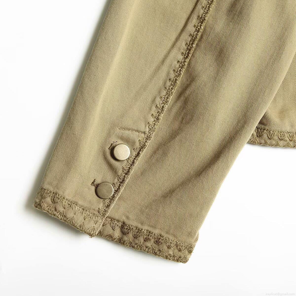 Women's Casual Twill Cotton Shirt Jacket Autumn Lapel Long Sleeve Single Breasted Shacket Big Pockets Decorative Stitching Streetwear Top For Women