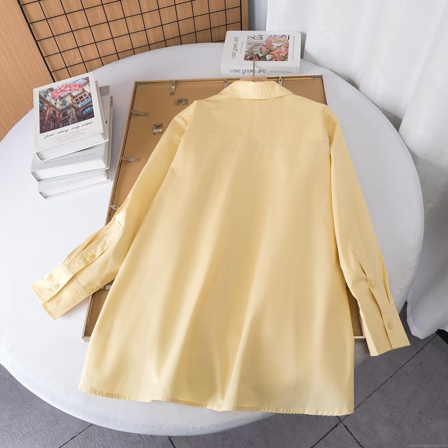 Women's Casual Loose Solid Color Long Sleeve Blouse Shirt Lapel Collar Single-Breasted Buttons Polyester Spandex Tops For Women Daily Wear Comfort