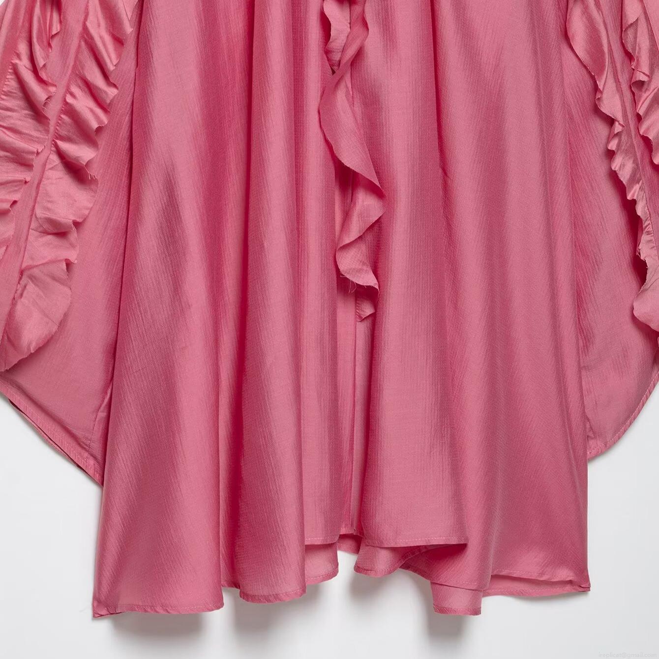 Women's Elegant Rose Red Ruffle Stand Collar Blouse Vintage Court Style Long Sleeve Tie Neck Silk Like Polyester Shirt Top For Daily Commute Festive Party