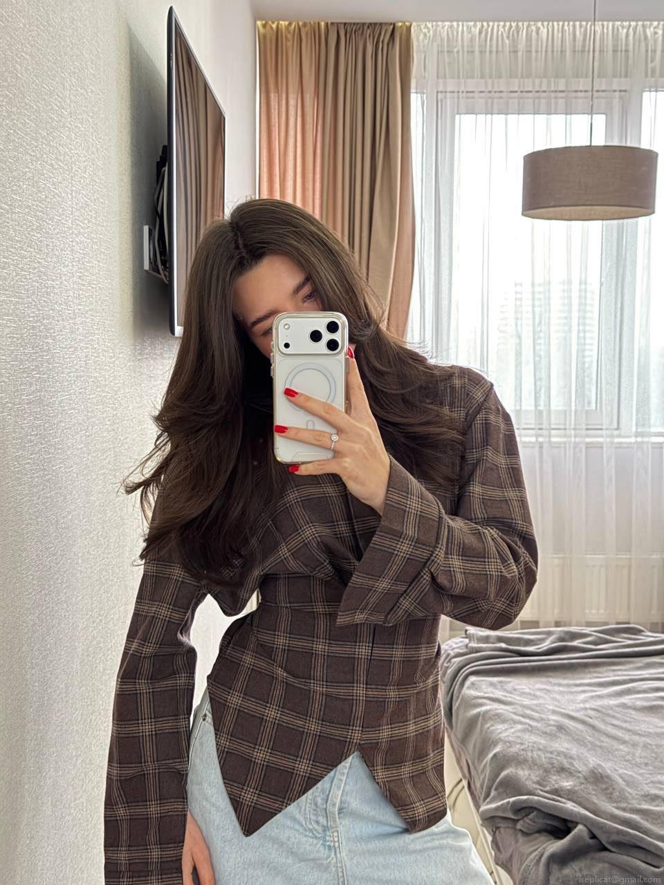 Women's Plaid Blouse Cotton Polyester Blend Back Lace-up Waist-Cinching Long Sleeve Lapel Streetwear Shirt Top For Women Retro Casual