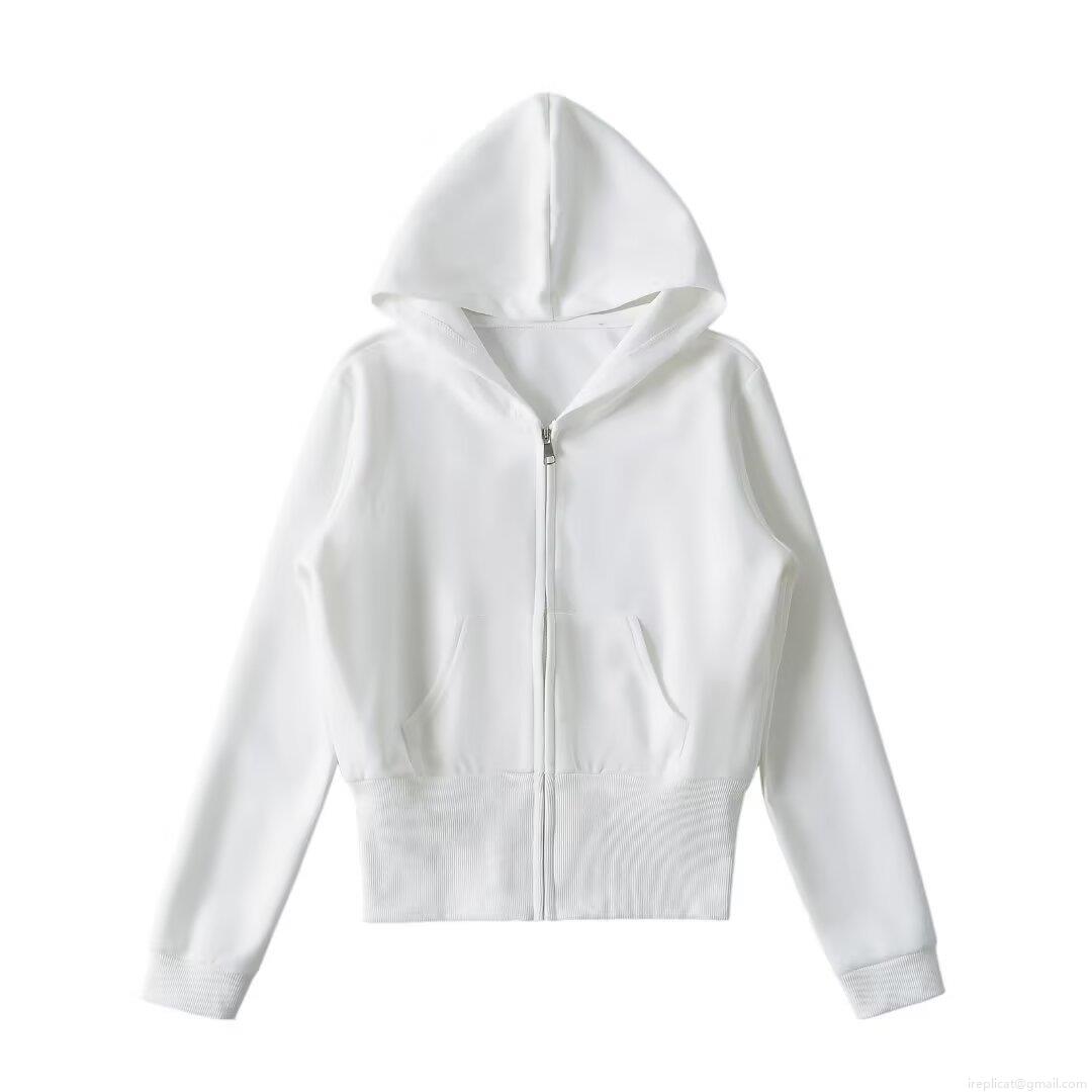 Women's Casual Solid Zip Up Hoodie Long Sleeve Hooded Sweatshirt With Kangaroo Pockets Ribbed Trim Polyester Cotton Blend Streetwear For Autumn Winter