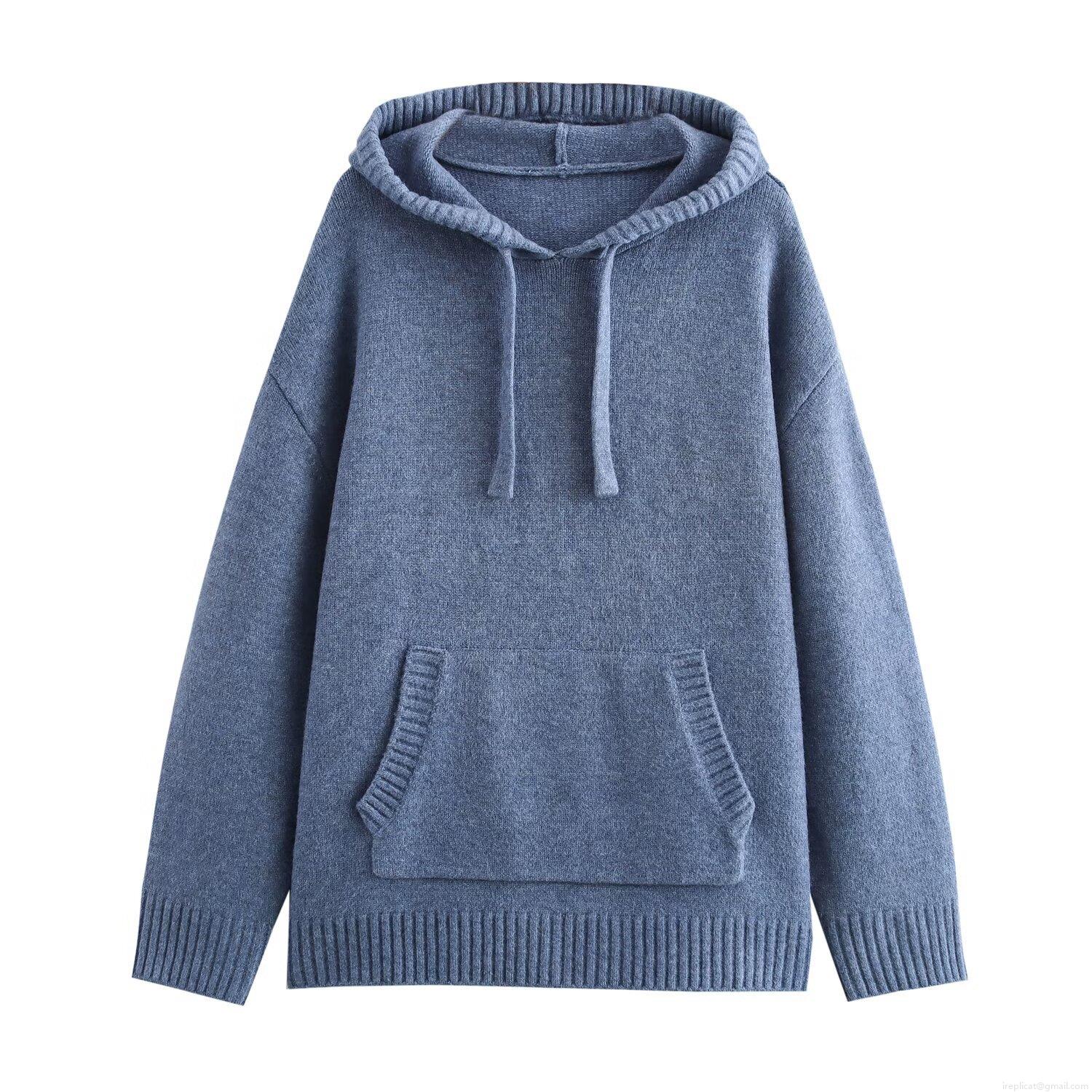 Women's Fashion Leopard Animal Print Hooded Sweatshirt Loose Knit Polyester Long Sleeve Hoodie With Kangaroo Pocket Casual Streetwear Pullover Winter Top