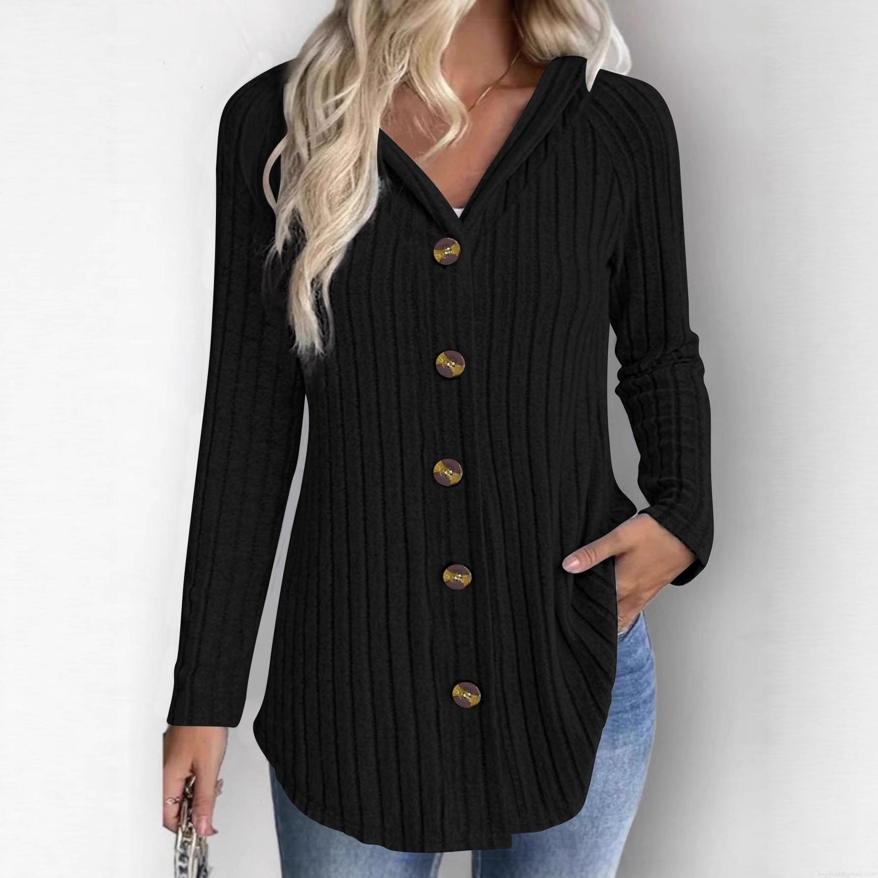 Women Hooded Rib-Knit Cardigan Jacket Spandex Blend Solid Color Button Front Long Sleeve Top Casual Daily Fashion Autumn Winter Ribbed Hoodie Outerwear