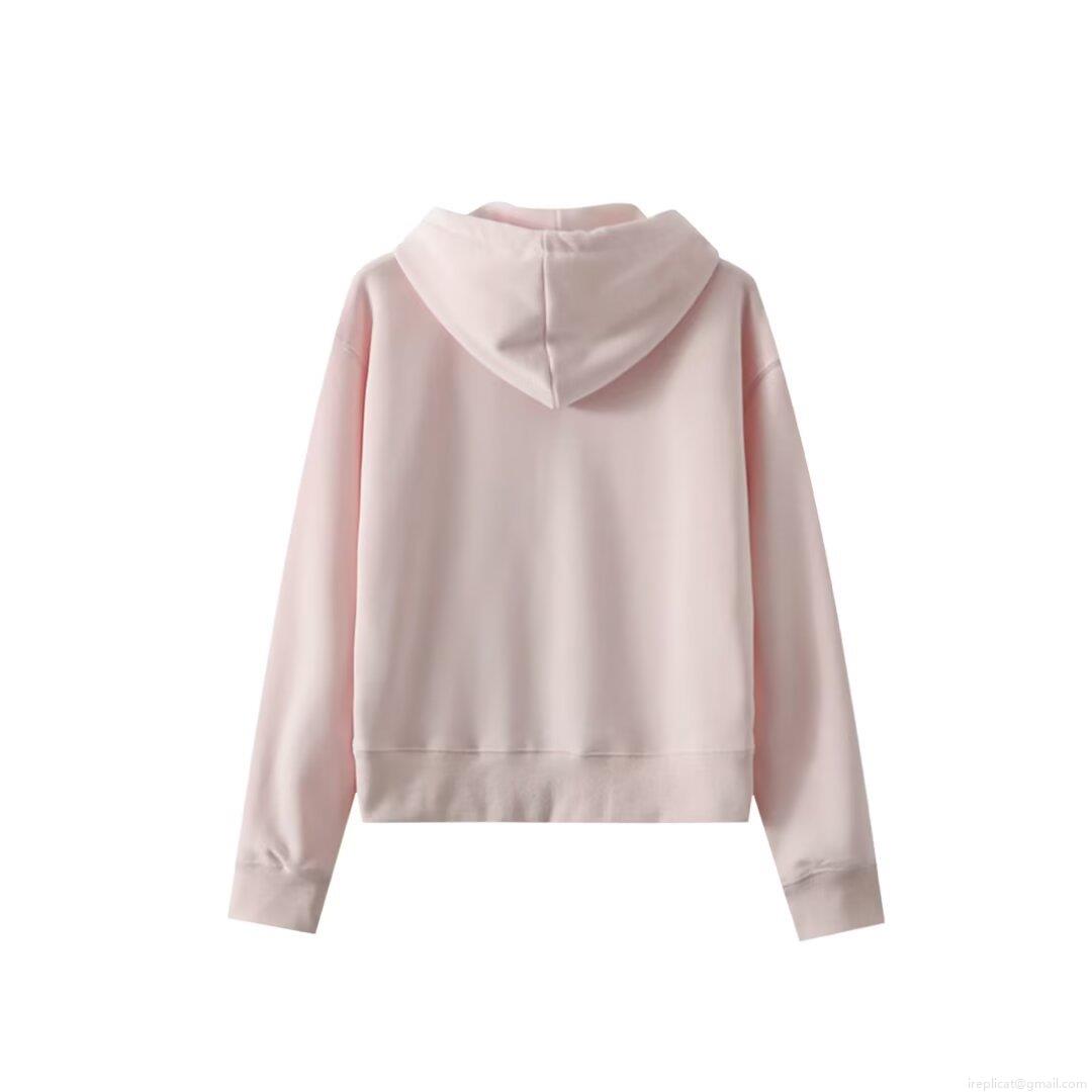 Women's Casual Fashion Cotton Blend Zip-up Hoodie Hooded Drawstring Sweatshirt With Pockets Long Sleeve Simple Solid Color Jacket For Women