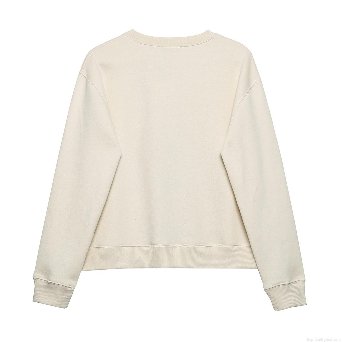 Women's Fashion Hand-drawn Graphic Print Sweatshirt Long Sleeve Round Neck Polyester Cotton Streetwear Casual Pullover For Women